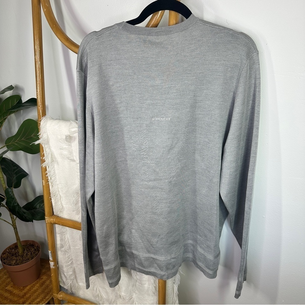 Mens Givenchy Grey Crewneck Sweater sz XL - Picture 4 of 12